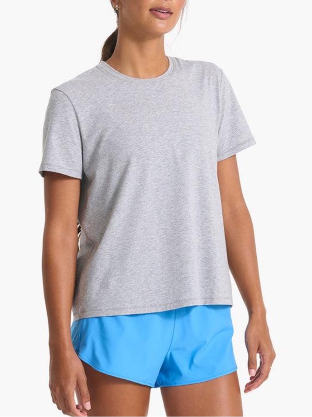 Vuori Feather Tee Heather Gray Relaxed Performance T-Shirt Women’s Size Large
